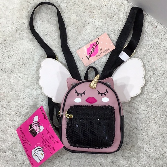 Betsey Johnson Handbags - Betsy Johnson pink unicorn mini backpack